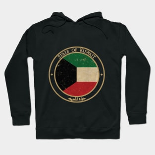 Vintage State of Kuwait Asia Asian Flag Hoodie